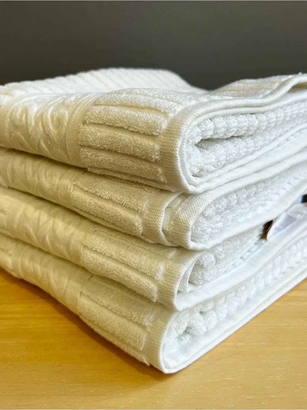 4 Premier Collection White Hand Towels By Dost are NWT